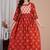 Women floral printed round neck pure cotton maternity dress