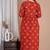 Women floral printed round neck pure cotton maternity dress