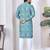 Blue digital printed work cotton straight kurta