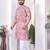 Pink digital printed work cotton straight kurta