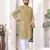Yellow digital printed work cotton straight kurta