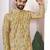 Yellow digital printed work cotton straight kurta