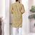 Yellow digital printed work cotton straight kurta