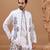 White viscose silk premium thread with sequins embroidered work wedding festival party wear straight kurta with jacket