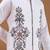 White viscose silk premium thread with sequins embroidered work wedding festival party wear straight kurta with jacket