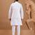 White viscose silk premium thread with sequins embroidered work wedding festival party wear straight kurta with jacket