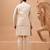Beige viscose silk premium thread with sequins embroidered work wedding festival party wear straight kurta with jacket