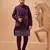 PURPLE VISCOSE SILK PREMIUM THREAD WITH SEQUINS EMBROIDERED WORK WEDDING FESTIVAL PARTY WEAR STRAIGHT KURTA WITH JACKET