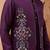 Purple viscose silk premium thread with sequins embroidered work wedding festival party wear straight kurta with jacket