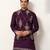 Purple art silk premium thread with sequins embroidered work wedding festival party wear straight kurta with jacket