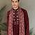 Maroon pure viscose real mirror with jari weaving work wedding festival party wear straight kurta with dupatta