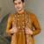 Mustard pure viscose real mirror with jari weaving work wedding festival party wear straight kurta with dupatta