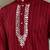 Red pure viscose real mirror with jari weaving work wedding festival party wear straight kurta with dupatta