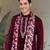 Purple pure viscose real mirror with jari weaving work wedding festival party wear straight kurta with dupatta