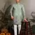 PISTA GREEN VISCOSE SILK THREAD & SEQUINS EMBROIDERED WORK WEDDING FESTIVAL MARRIAGE PARTY WEAR STRAIGHT MENS KURTA