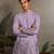 Lavender viscose silk thread & sequins embroidered work wedding festival marriage party wear straight mens kurta