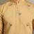 Yellow viscose silk thread & sequins embroidered work wedding festival marriage party wear straight mens kurta