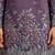 Purple viscose silk thread & sequins embroidered work wedding festival marriage party wear straight mens kurta