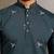 Teal green viscose silk thread & sequins embroidered work wedding festival marriage party wear straight mens kurta