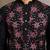 Black viscose silk real mirror with thread & sequins embroidered work wedding festival party wear straight mens kurta