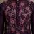 Purple viscose silk real mirror with thread & sequins embroidered work festival marriage party wear straight mens kurta