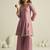 pink tissue hand-work kurta with sequin embellished palazzo