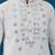 White viscose silk real mirror with thread embroidered work festival marriage party wear straight mens kurta with pant