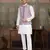 WHITE PURPLE SILK REAL MIRROR WITH THREAD EMBROIDERED WORK FESTIVAL PARTY WEAR STRAIGHT KURTA WITH JACKE AND PANT