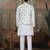 White turquoise silk real mirror with thread embroidered work festival party wear straight kurta with jacke and pant