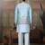 Sky blue silk premium thread & sequins embroidered work wedding festival party wear straight kurta with jacke and pant