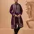 PURPLE VISCOSE SILK THREAD & SEQUINS EMBROIDERED WORK FUNCTION FESTIVAL MARRIAGE PARTY WEAR STRAIGHT KURTA PANT DUPATTA