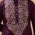 Purple viscose silk thread & sequins embroidered work function festival marriage party wear straight kurta dupatta