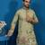 Pista green viscose silk thread & sequins embroidered work festival marriage function party wear straight mens kurta