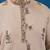 Beige viscose silk thread & sequins embroidered work wedding festival marriage function party wear straight mens kurta