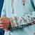 Sky blue viscose silk thread & sequins embroidered work festival marriage function party wear straight mens kurta