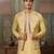 Yellow silk premium thread & sequins embroidered work wedding festival party wear straight kurta with jacke and pant