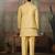 Yellow silk premium thread & sequins embroidered work wedding festival party wear straight kurta with jacke and pant
