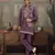 DUSTY PURPLE SILK PREMIUM THREAD & SEQUINS EMBROIDERED WORK FESTIVAL PARTY WEAR STRAIGHT KURTA WITH JACKE AND PANT