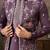Dusty purple silk premium thread & sequins embroidered work festival party wear straight kurta with jacke and pant