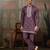 Dusty purple silk premium thread & sequins embroidered work festival party wear straight kurta with jacke and pant