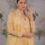 Yellow embroidered satin co ord set