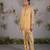 Yellow embroidered satin co ord set