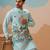Sky blue viscose silk thread & sequins embroidered work wedding festival party wear straight kurta with jacke and pant