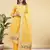 Readymade yellow color pure banarasi silk top pent dupatta set