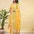 Readymade yellow color pure banarasi silk top pent dupatta set