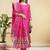 Readymade pink color pure banarasi silk top pent dupatta set