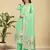 Readymade light green color pure banarasi silk top pent dupatta set