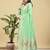 Readymade light green color pure banarasi silk top pent dupatta set