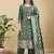 Readymade green color pure banarasi silk top pent dupatta set