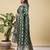 Readymade green color pure banarasi silk top pent dupatta set
